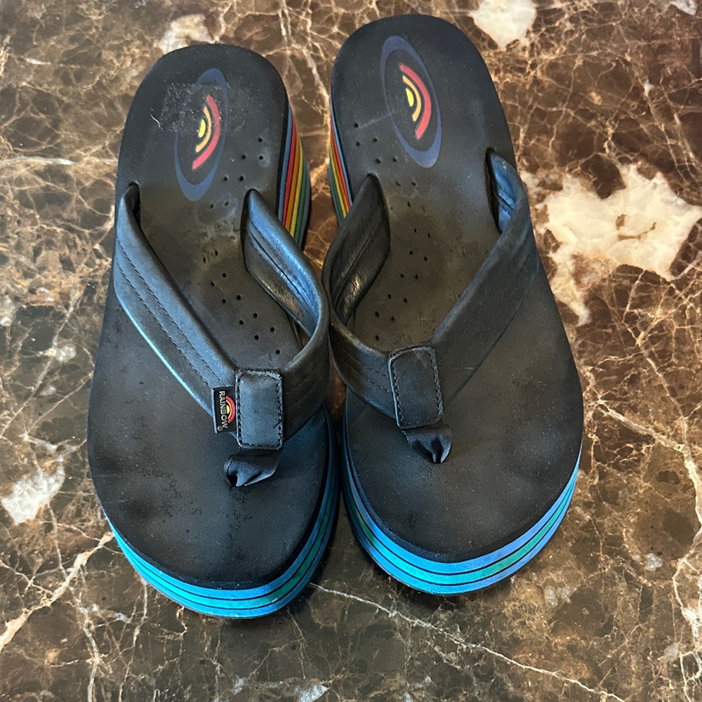 Rainbow Multicolor Platform Sandals - image 2